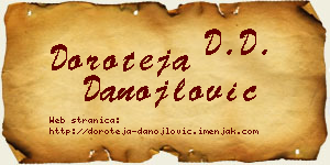 Doroteja Danojlović vizit kartica
